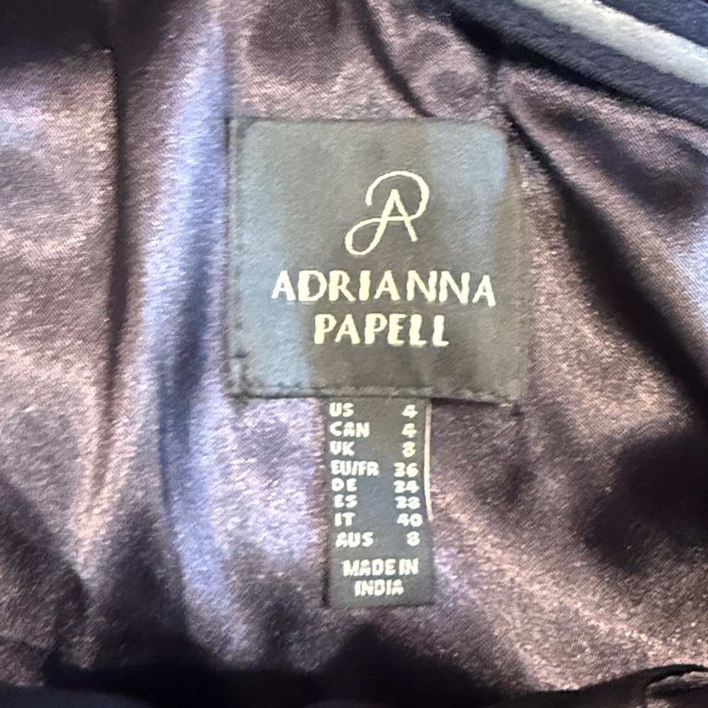 Adrianna Papell One-Shoulder Jacquard Evening Gown - Picture 9 of 10